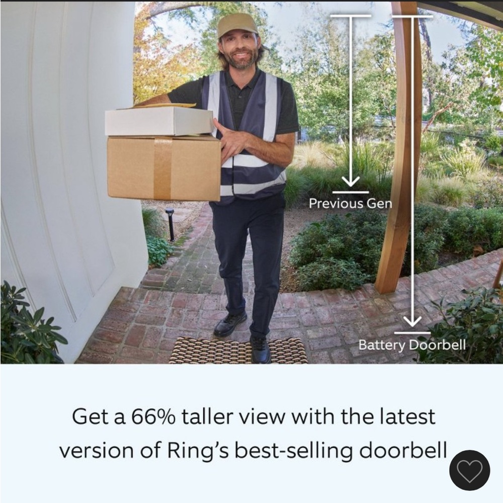 Ring Smart Doorbell in Silver and Black - Picture 5 of 6